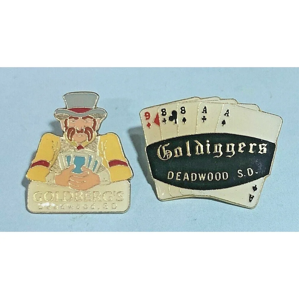 2 DEADWOOD,SD -CASINO Pins ,GoldBerg's and Goldiggers Deadwood South Dakota